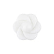 Italian White Floral and Geometric Shank Back Nylon Button - 36L/23mm