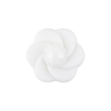 Italian White Floral and Geometric Shank Back Nylon Button - 36L/23mm