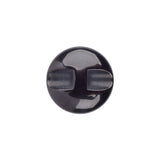Italian Black Faceted Metal Look Self Back Button - 28L/18mm