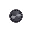 Italian Black Faceted Metal Look Self Back Button - 28L/18mm