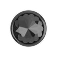 Italian Black Faceted Metal Look Self Back Button - 40L/25.5mm