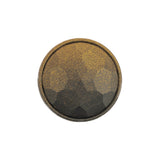 Italian Matte Brass Faceted Metal Look Shank Back Button - 36L/23mm