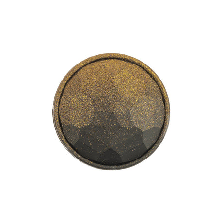 Italian Matte Brass Faceted Metal Look Shank Back Button - 36L/23mm