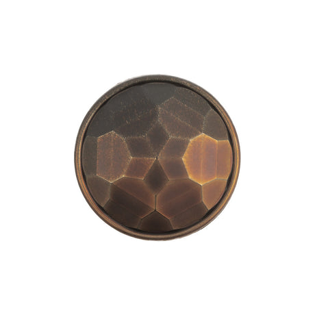 Italian Matte Bronze Faceted Metal Look Shank Back Button - 36L/23mm