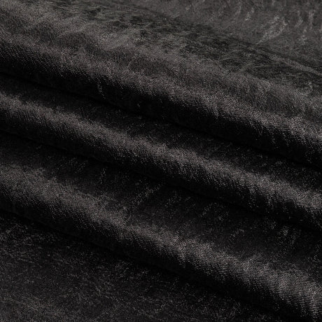 Black Shimmering Tactile Polyester and Cotton Woven