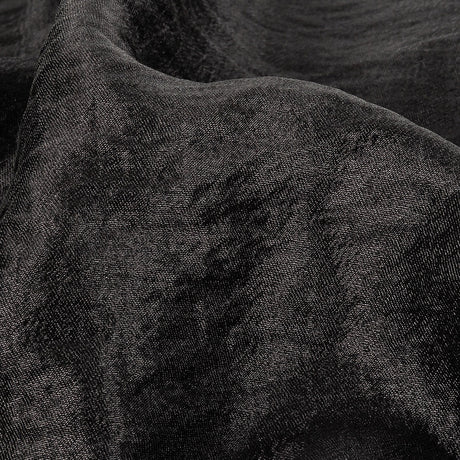 Black Shimmering Tactile Polyester and Cotton Woven