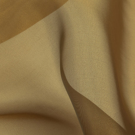 Golden Olive Polyester Organza