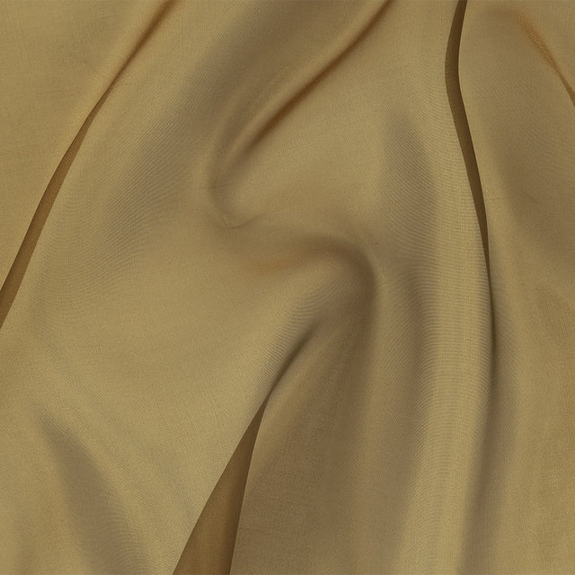 Golden Olive Polyester Organza
