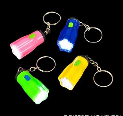 Star Shaped Barrel Flashlight Keychains