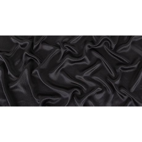 Black Striped Silk Seersucker