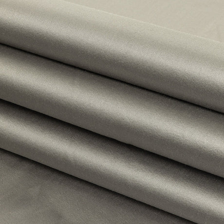 Ash Gray Luminous Silk and Wool Woven