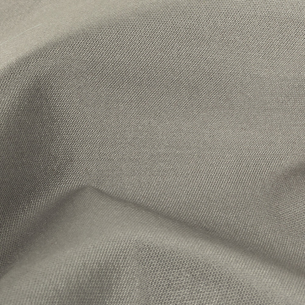 Ash Gray Luminous Silk and Wool Woven