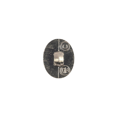 Italian Gunmetal Radiating Metal Look Shank Back Oval Button - 20L/12.5mm
