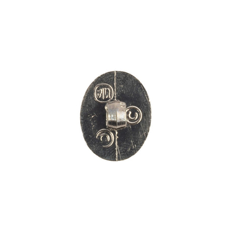Italian Gunmetal Radiating Metal Look Shank Back Oval Button - 24L/15mm