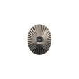 Italian Gunmetal Radiating Metal Look Shank Back Oval Button - 24L/15mm