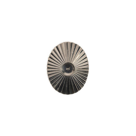 Italian Gunmetal Radiating Metal Look Shank Back Oval Button - 24L/15mm