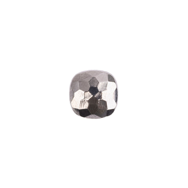 Italian Gunmetal Faceted Metal Look Shank Back Button - 18L/11.5mm