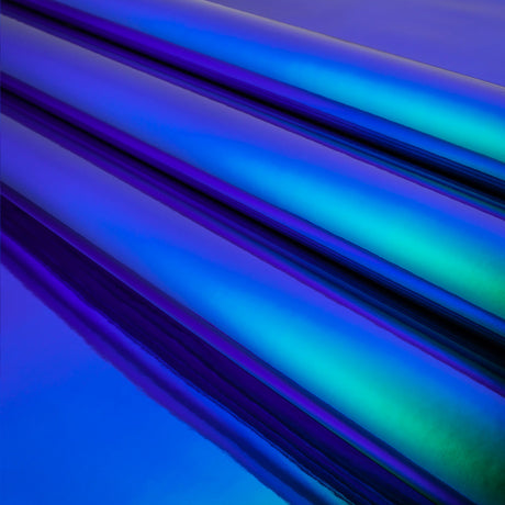Iridescent Vinyl with Fabric Backing - Purple and Blue - Kiki Collection
