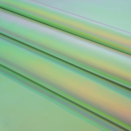 Iridescent Vinyl with Fabric Backing - Lavender and Turquoise - Kiki Collection