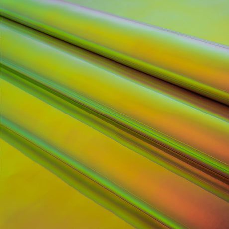 Iridescent Vinyl with Fabric Backing - Blue, Pink and Yellow - Kiki Collection