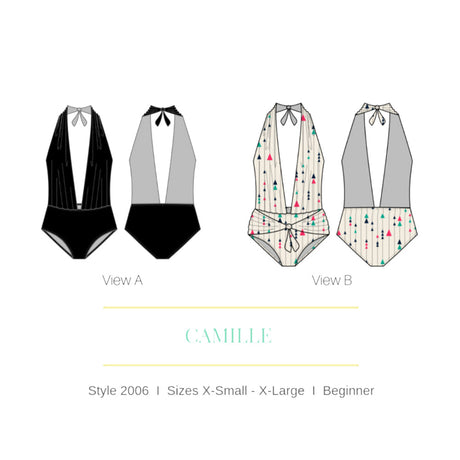 Camille One Piece Swimsuit Sirena Sewing Pattern