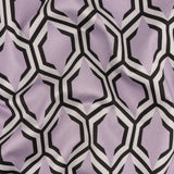 Stretch Cotton Sateen - Pale Lavender Honeycomb Geometric - Sweet as Honey Print - Mood Exclusive Wisteria Collection