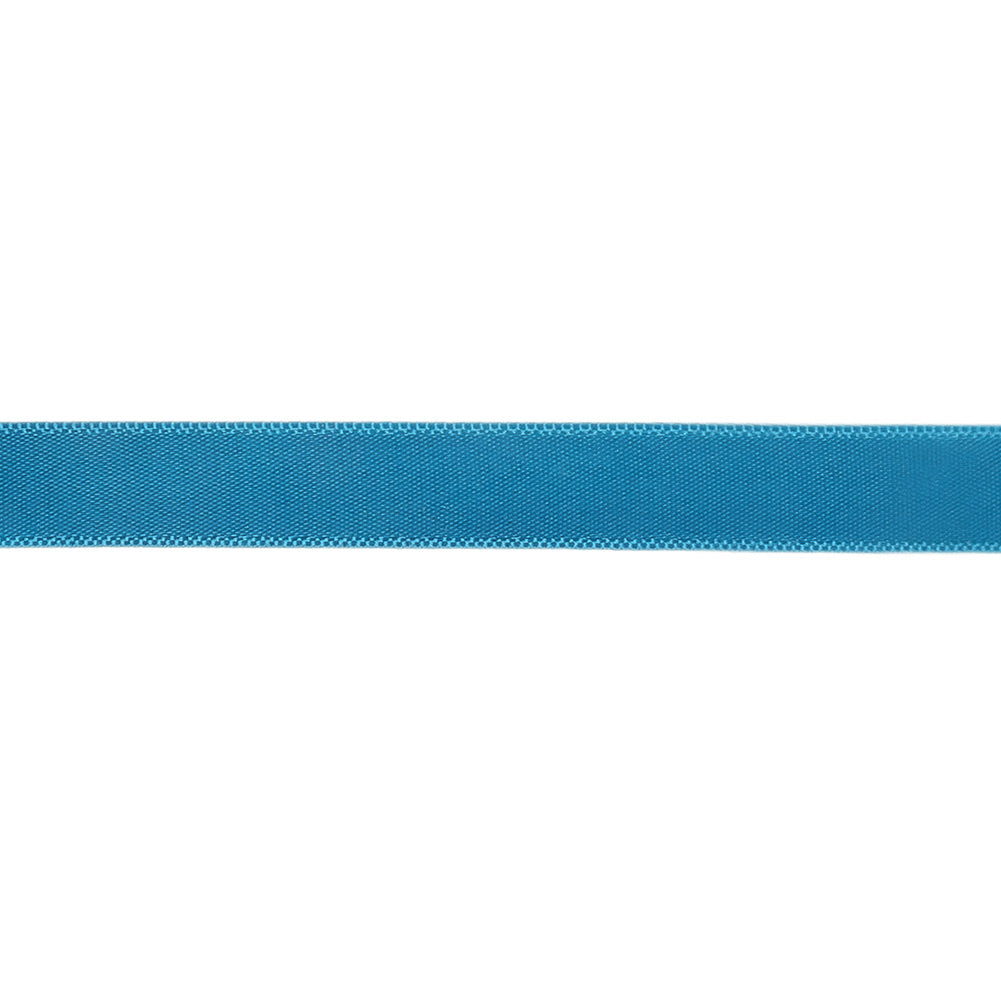 Peacock Blue Single Faced Satin Ribbon - 0.4375"