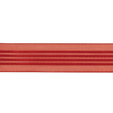 Aura Orange Sheer Ribbon with Satin Stripes - 0.875"
