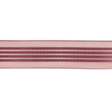 Purple Sheer Ribbon with Satin Stripes - 0.875"