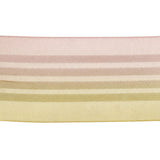 Pink and Yellow Ombre Sheer Ribbon with Satin Stripes - 1.625"