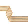 Tan Striped Sheer Ribbon with Opaque Borders - 1.5"