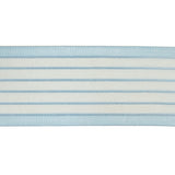 Baby Blue Striped Sheer Ribbon with Opaque Borders - 1.5"