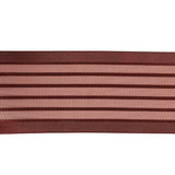 Burgundy Striped Sheer Ribbon with Opaque Borders - 1.5"