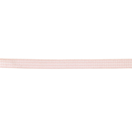Baby Pink and White Striped Grosgrain Ribbon - 0.25"
