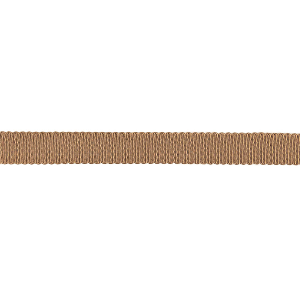Khaki Petersham Grosgrain Ribbon - 0.375"