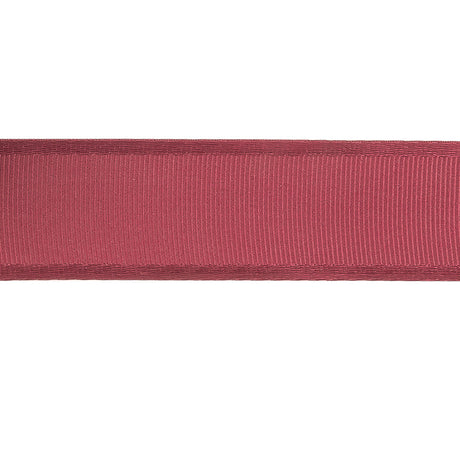 Dark Pink Grosgrain Ribbon with Satin Borders - 1"