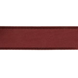 Wine Grosgrain Ribbon with Satin Borders - 1"