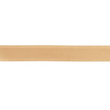 Pale Peach Woven Ribbon with Embossed Borders - 0.5"
