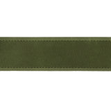 Moss Green Double Faced Satin Ribbon with Ribbed Borders - 1"