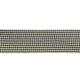 Black and Cream Houndstooth Check Woven Ribbon - 1"