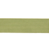 Lime and Cream Houndstooth Check Woven Ribbon - 1"