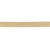 Beige and Angora Houndstooth Check Woven Ribbon - 0.375"