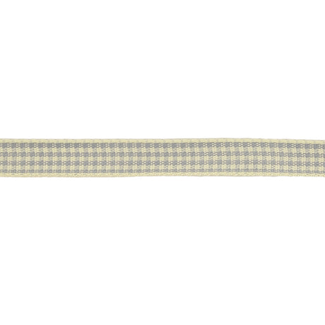 Cool Gray and Cannoli Cream Houndstooth Check Woven Ribbon - 0.375"