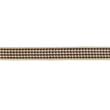Brown and Cream Houndstooth Check Woven Ribbon - 0.375"