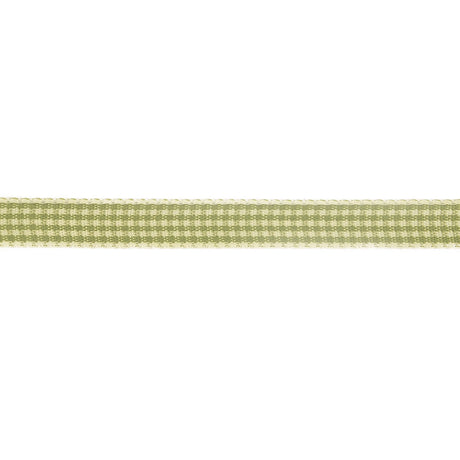 Lime and Cream Houndstooth Check Woven Ribbon - 0.375"
