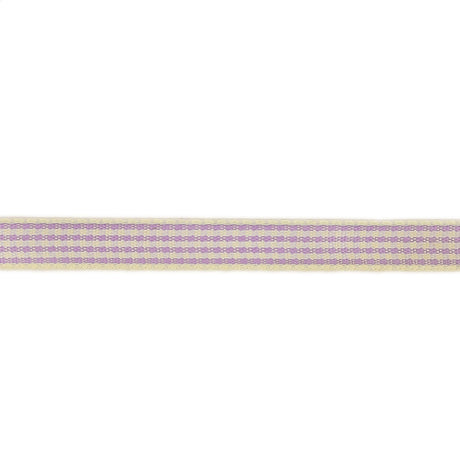 Lilac and Cream Houndstooth Check Woven Ribbon - 0.375"