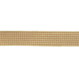 Beige and Angora Houndstooth Check Woven Ribbon - 0.625"
