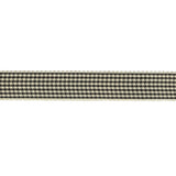 Black and Cream Houndstooth Check Woven Ribbon - 0.625"