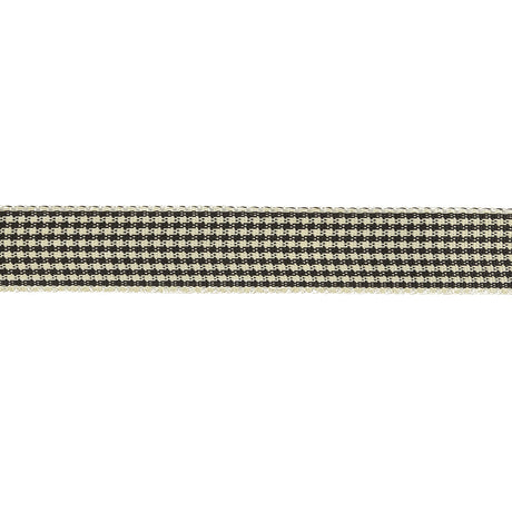 Black and Cream Houndstooth Check Woven Ribbon - 0.625"