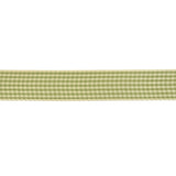 Lime and Cream Houndstooth Check Woven Ribbon - 0.625"